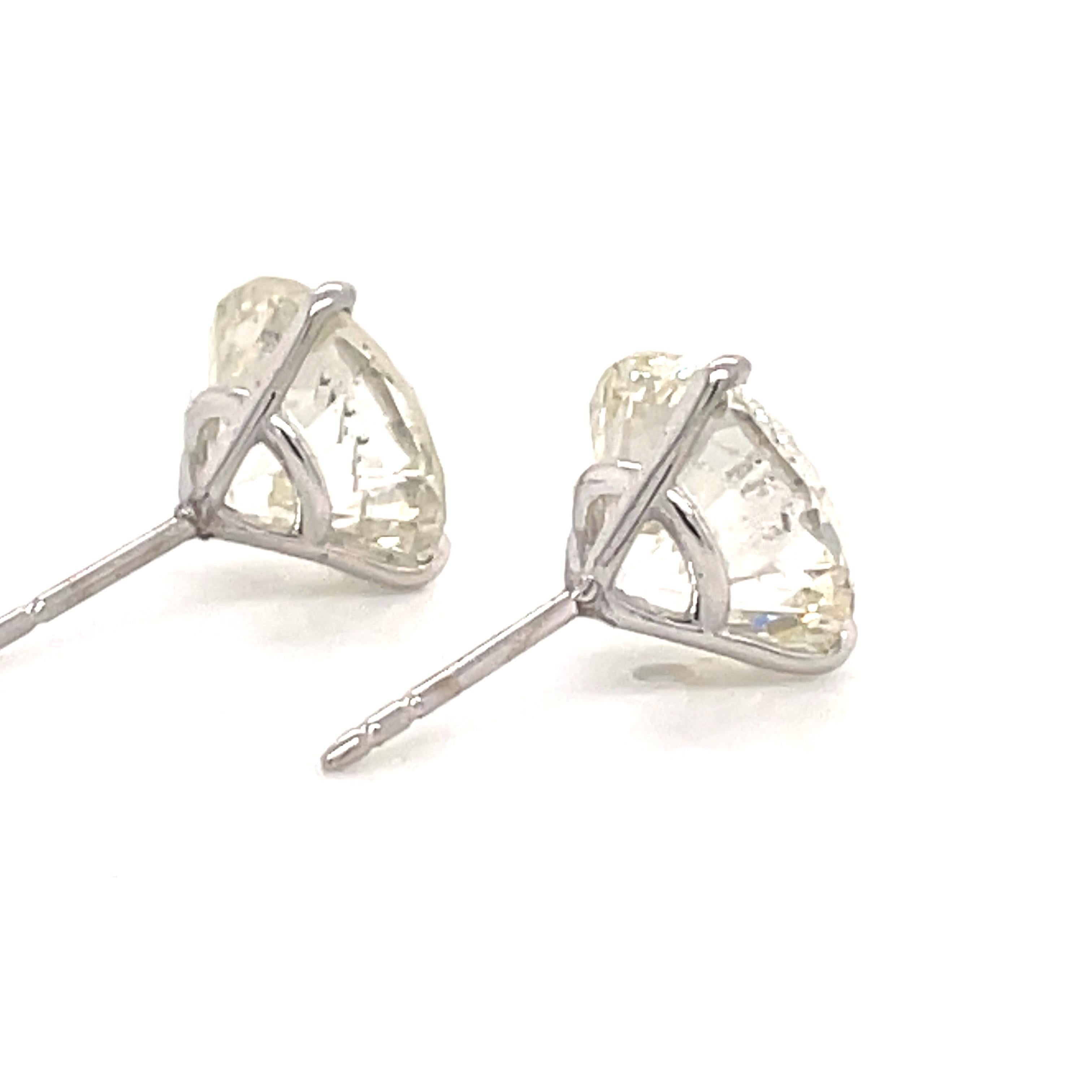 Diamond Stud Earrings 6.02 cts. 2
