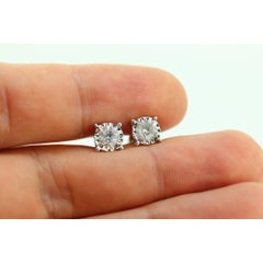 Diamond stud earrings. 10k Stud posts with 1.00ctw Diamonds made by ZEI