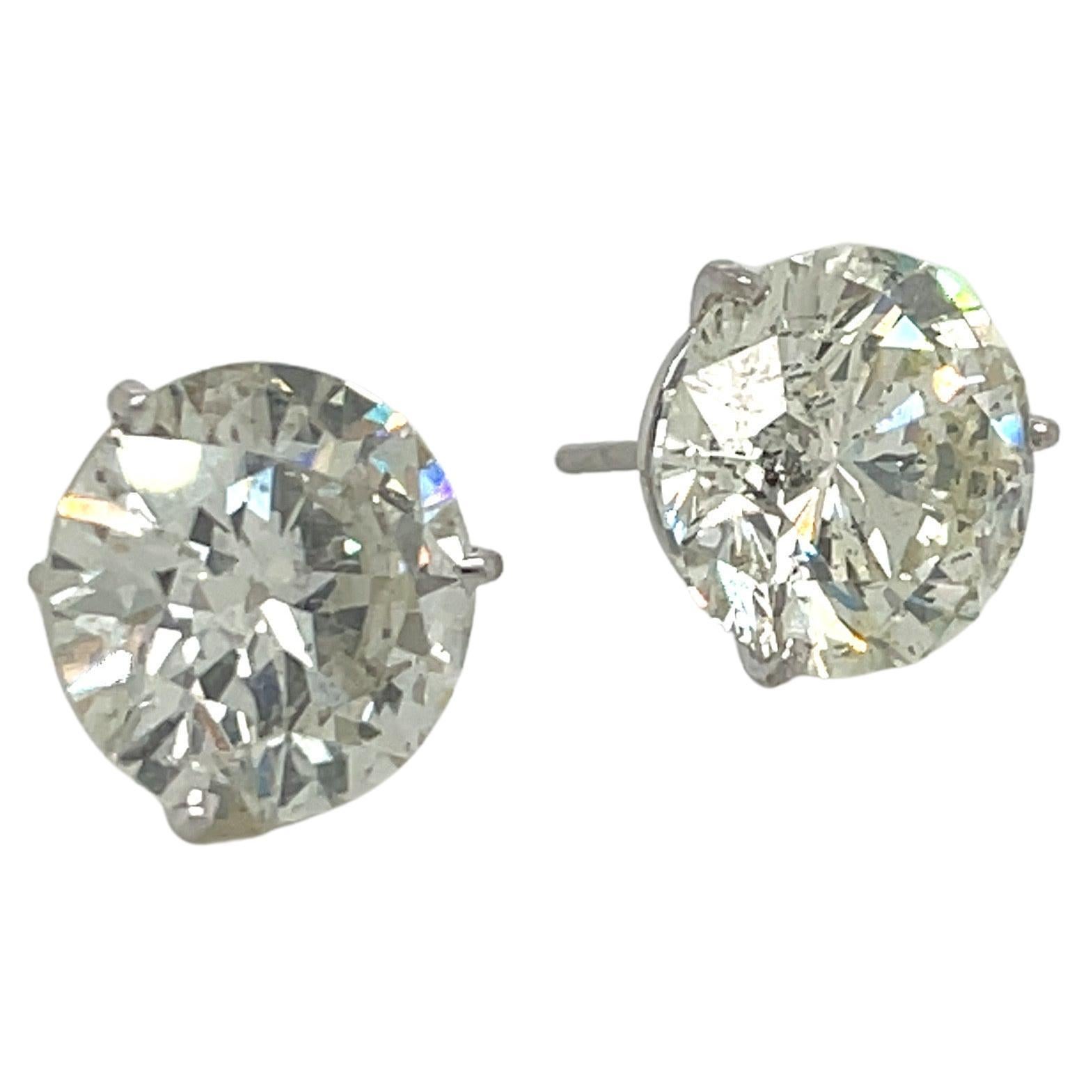 martini setting diamond earrings