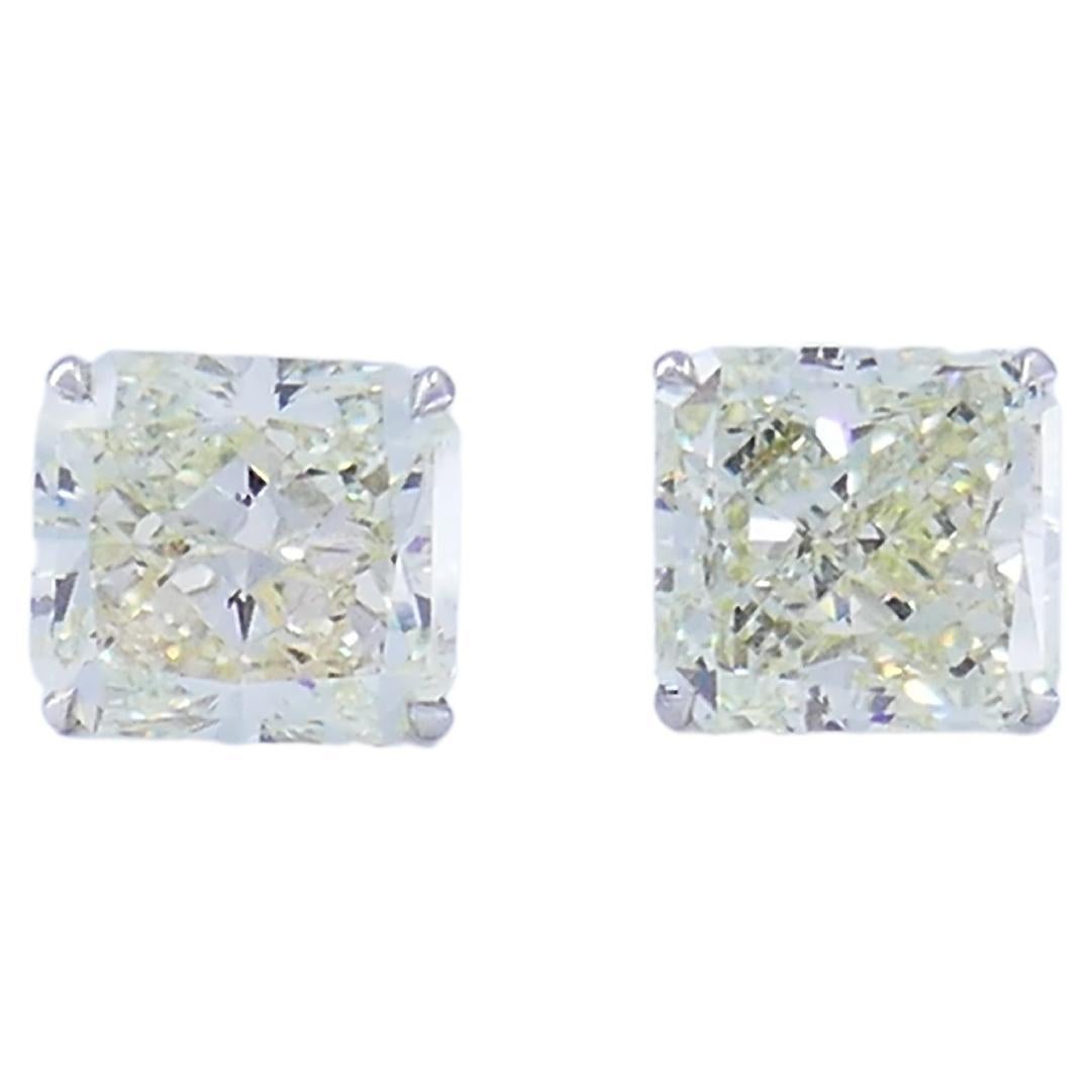 Diamond Stud Earrings 14k White Gold Estate Jewelry For Sale