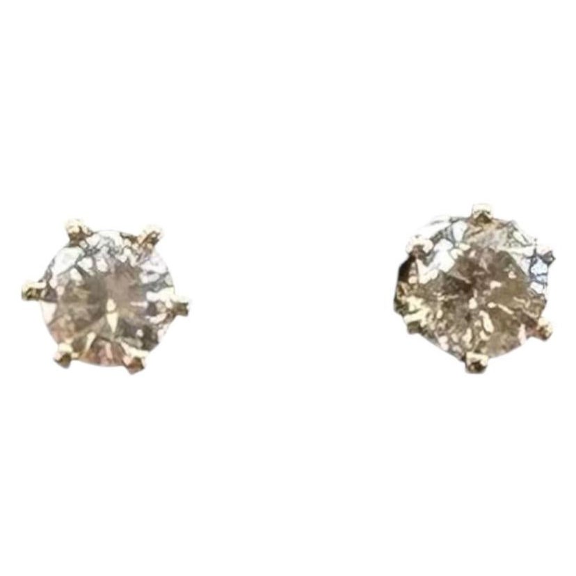 Diamond Stud Earrings 14kt Yellow Gold 0.20ctw GH SI