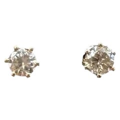 Diamond Stud Earrings 14kt Yellow Gold 0.20ctw GH SI