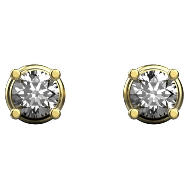 Boucles d'oreilles diamant, or 18k, 0.48ct