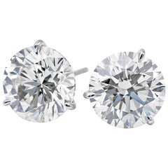 Diamond Stud Earrings, 2.01 Carat, GIA Certified, G, I1