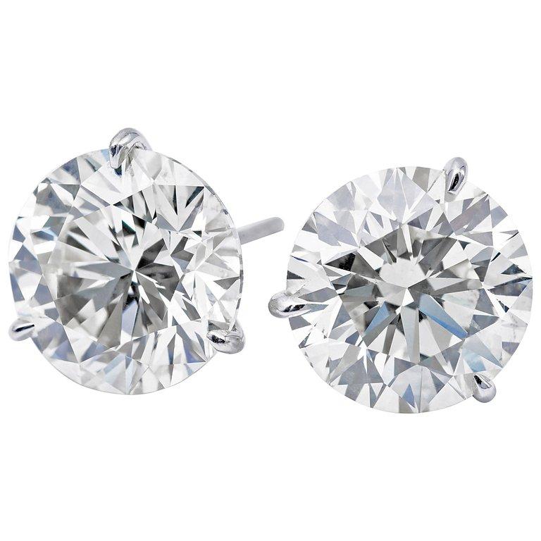 Diamond Stud Earrings, 2.04 Carats, GIA Certified, I-J SI2-I1