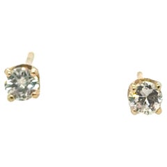 Diamond Stud Earrings .20ct Round Brilliant F-G VS 14K Yellow Gold