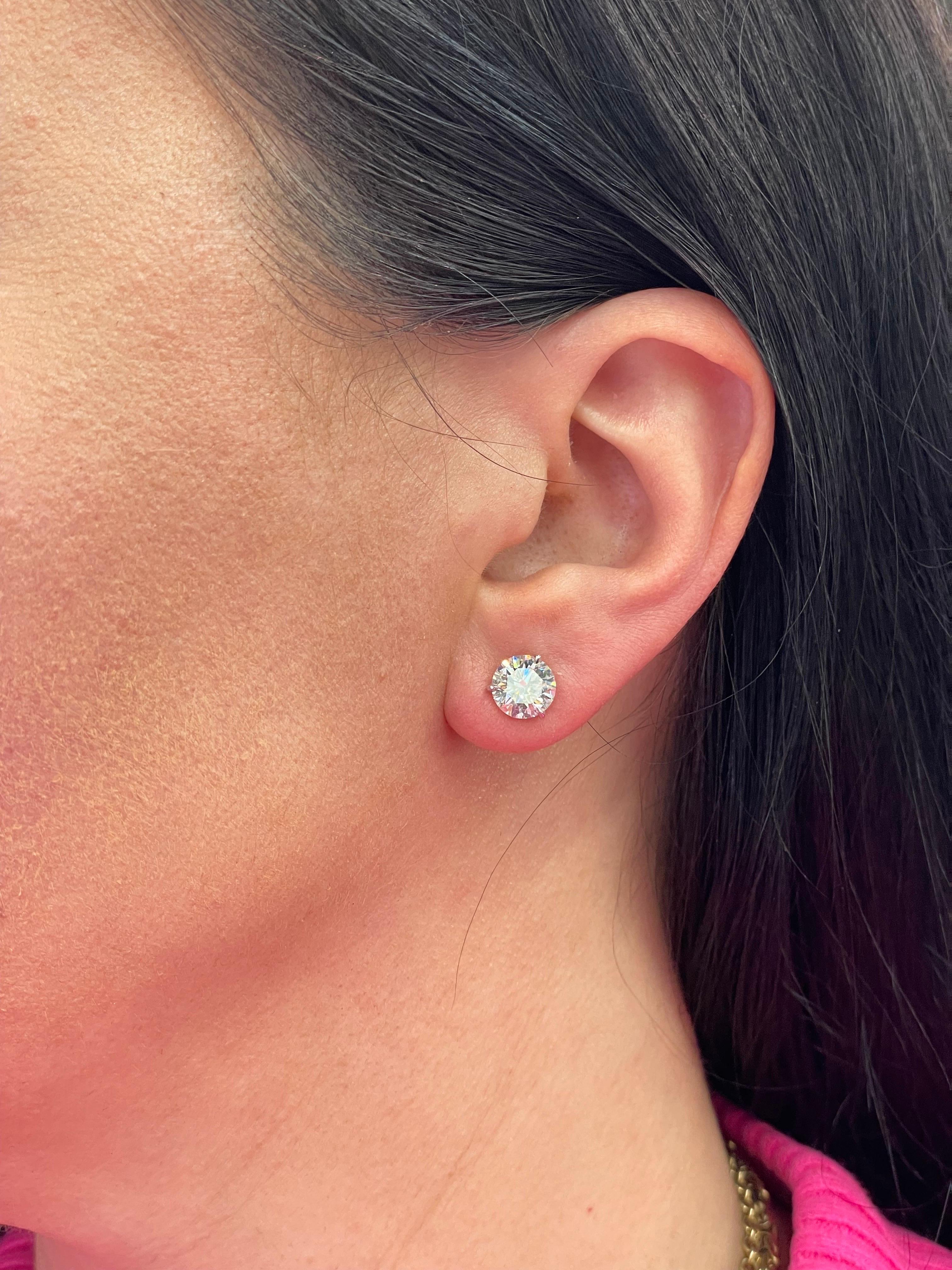 5 carat diamond earrings actual size