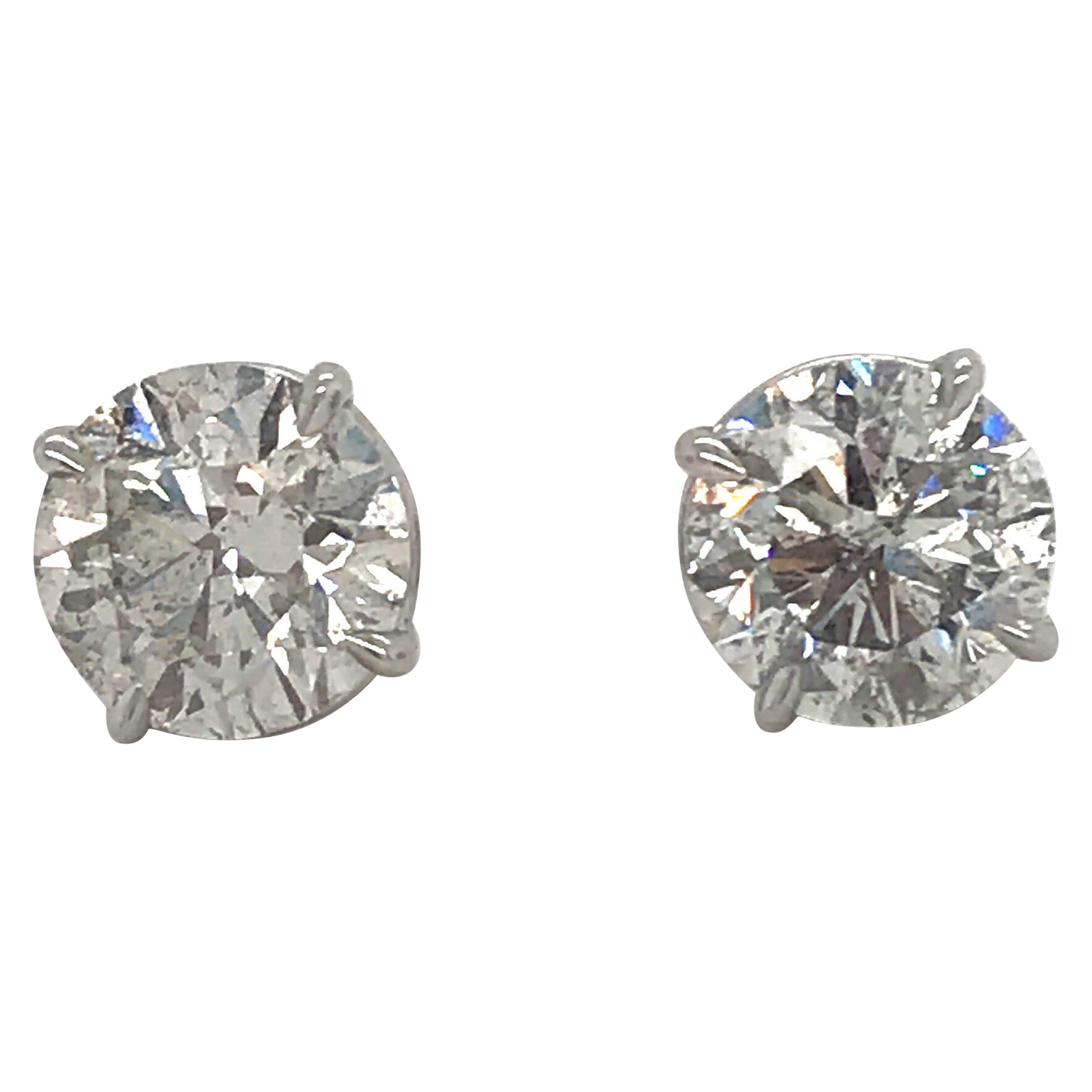 Diamond Stud Earrings 4.02 J-K SI3-I1