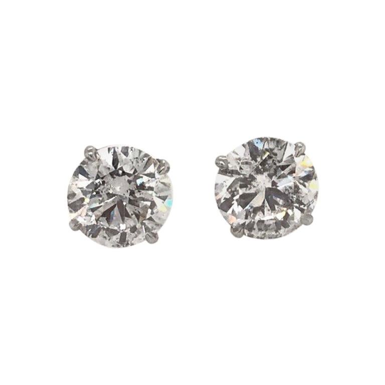 Diamond Stud Earrings 4.63 Carat F-G I1