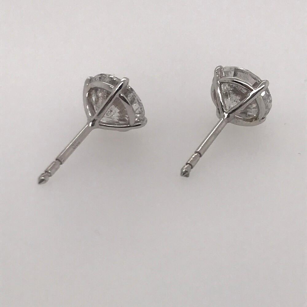 Diamond Stud Earrings 4.63 Carat F-G I1 In New Condition In New York, NY