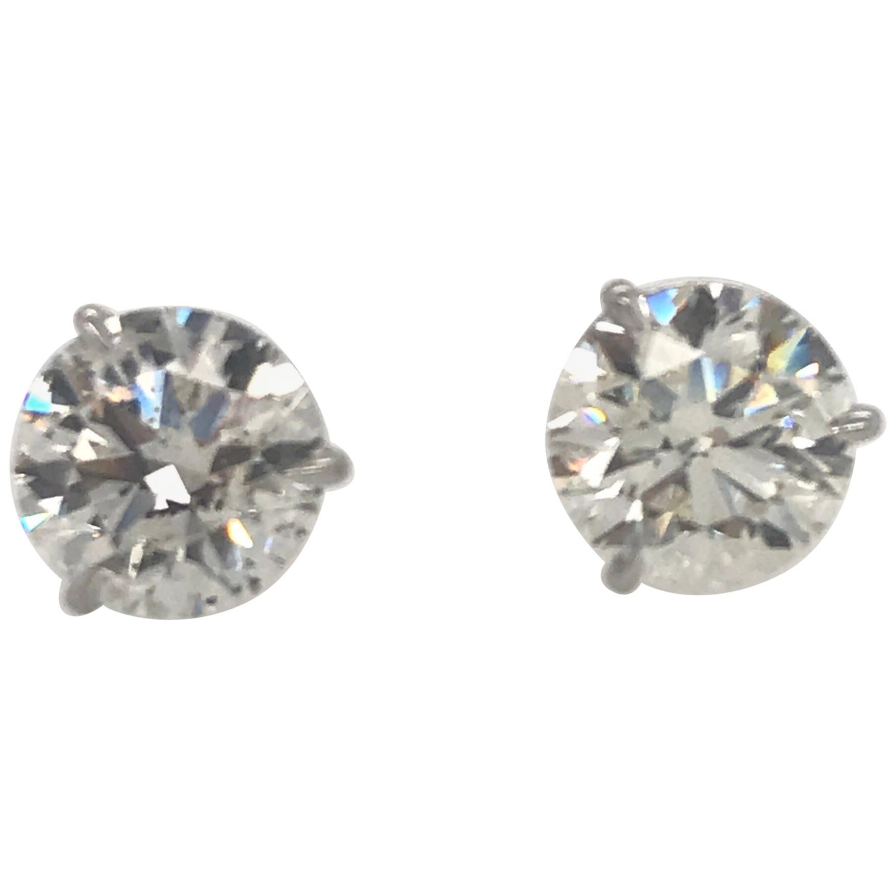 Diamond Stud Earrings 4.81 Carat I-J I1