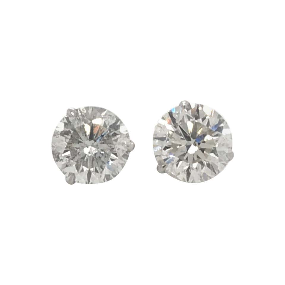 Diamond, Pearl and Antique Stud Earrings - 4,192 For Sale at 1stdibs