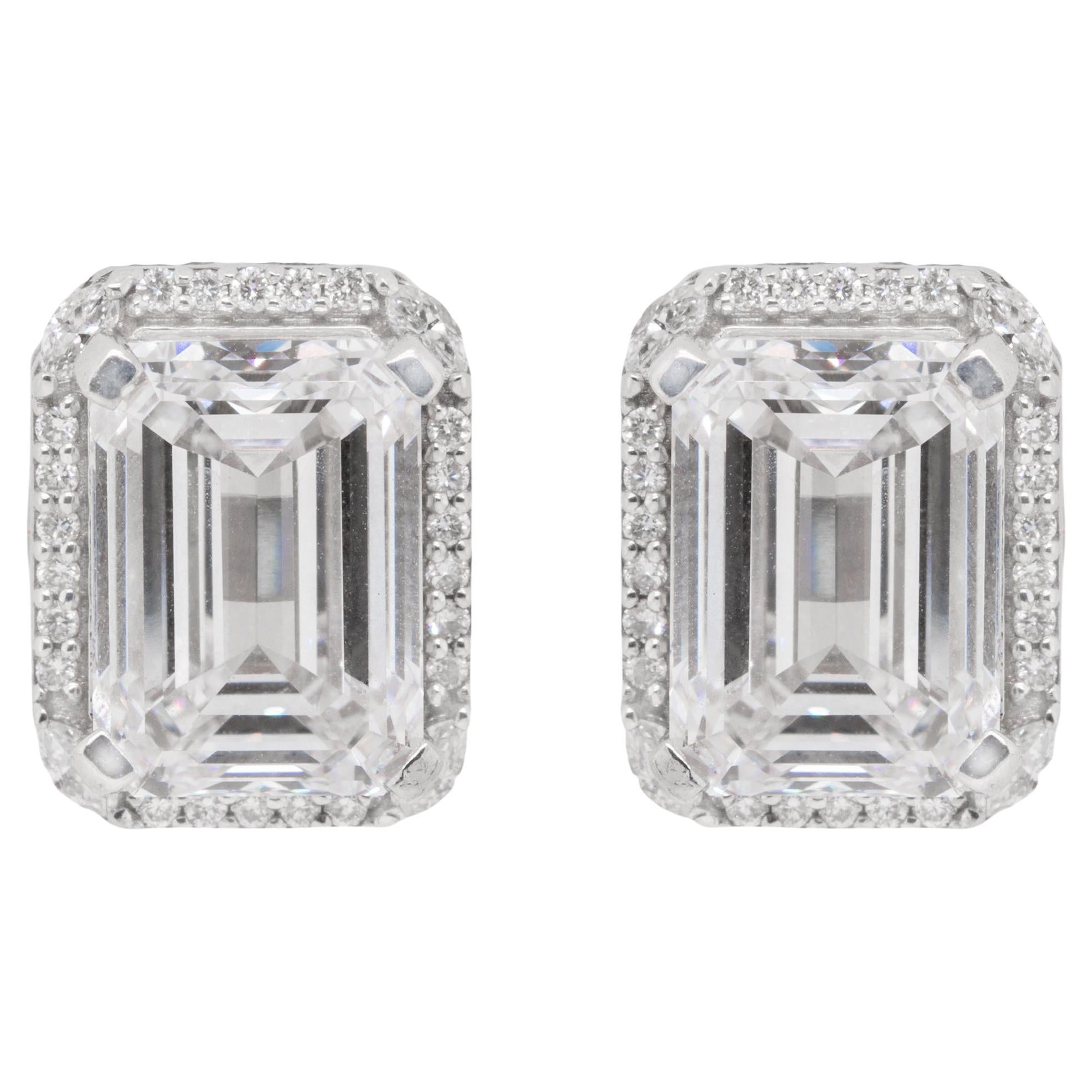 Diamond Stud Earrings 5 Carat Each 18k Gold