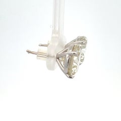 Diamond Stud Earrings 7.00 Carats J-K SI1 18 Karat White Gold Martini Setting