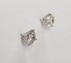 Diamond Stud Earrings, Containing 2 Brilliant Cut Diamonds 2.02 Carats