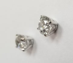 Diamond Stud Earrings Containing 2 Brilliant Cut Diamonds 2.93 Carats