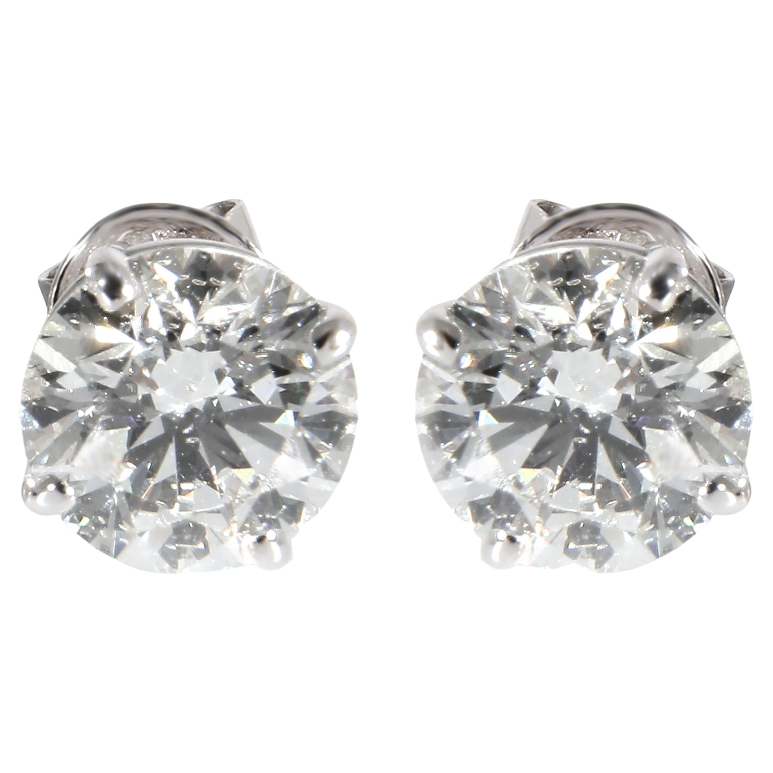Diamond Stud Earrings in 14K White Gold (3.12 CTW)