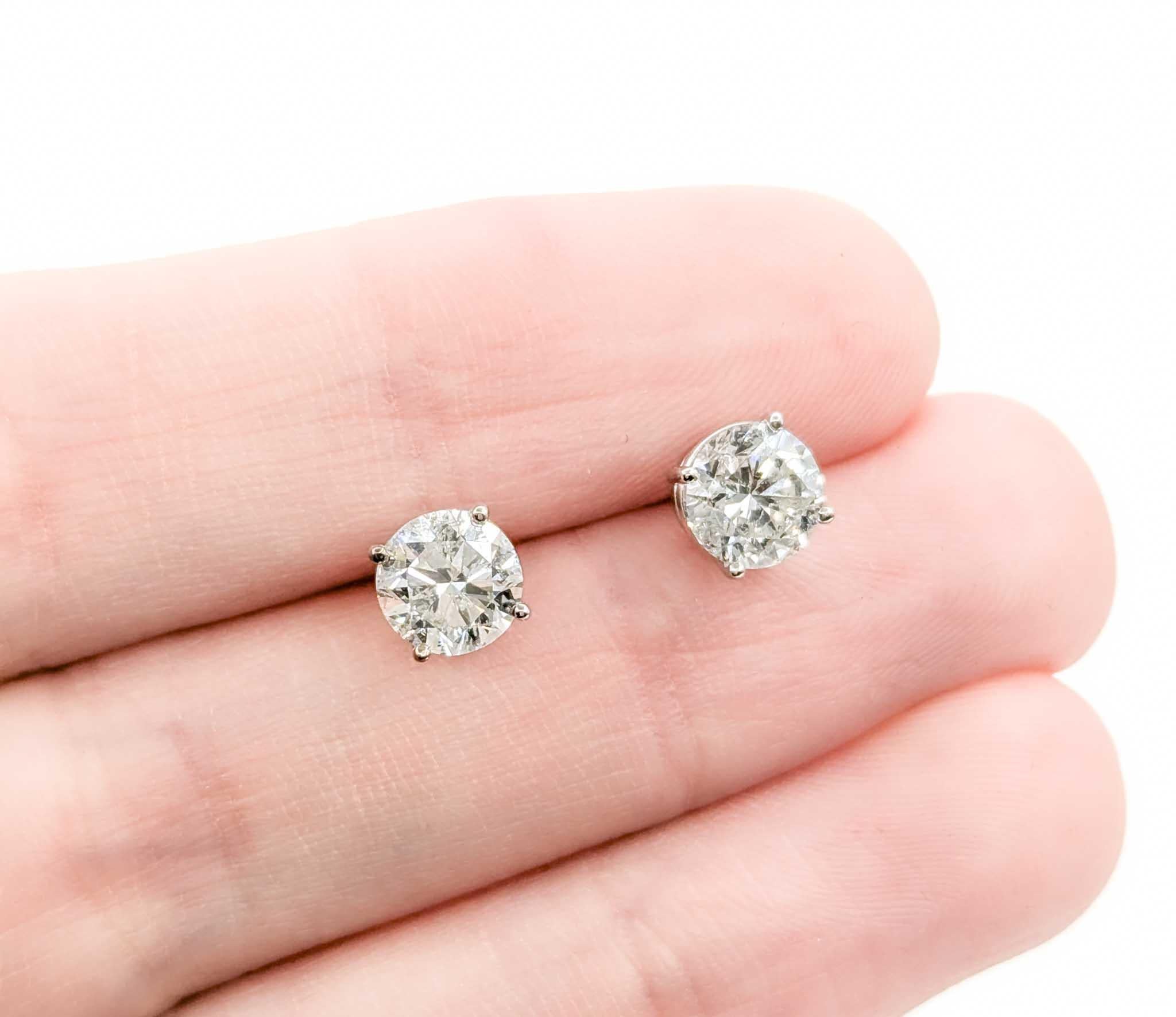 Diamant-Ohrstecker aus 14k Weißgold Damen