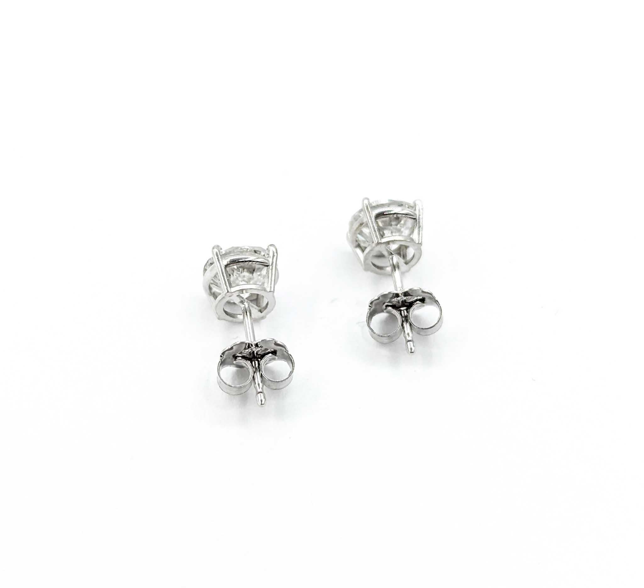Diamant-Ohrstecker aus 14k Weißgold 1