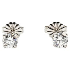 Diamond Stud Earrings in 14k White Gold