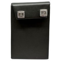 Diamond Stud Earrings in 14kt White Gold - 1ctw GH SI Princess & Round Diamonds