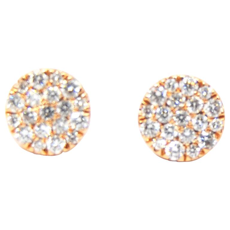 Diamond Stud Earrings in 18 Karat Rose Gold