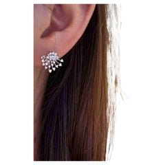 Diamond Stud Earrings in 18K White Gold