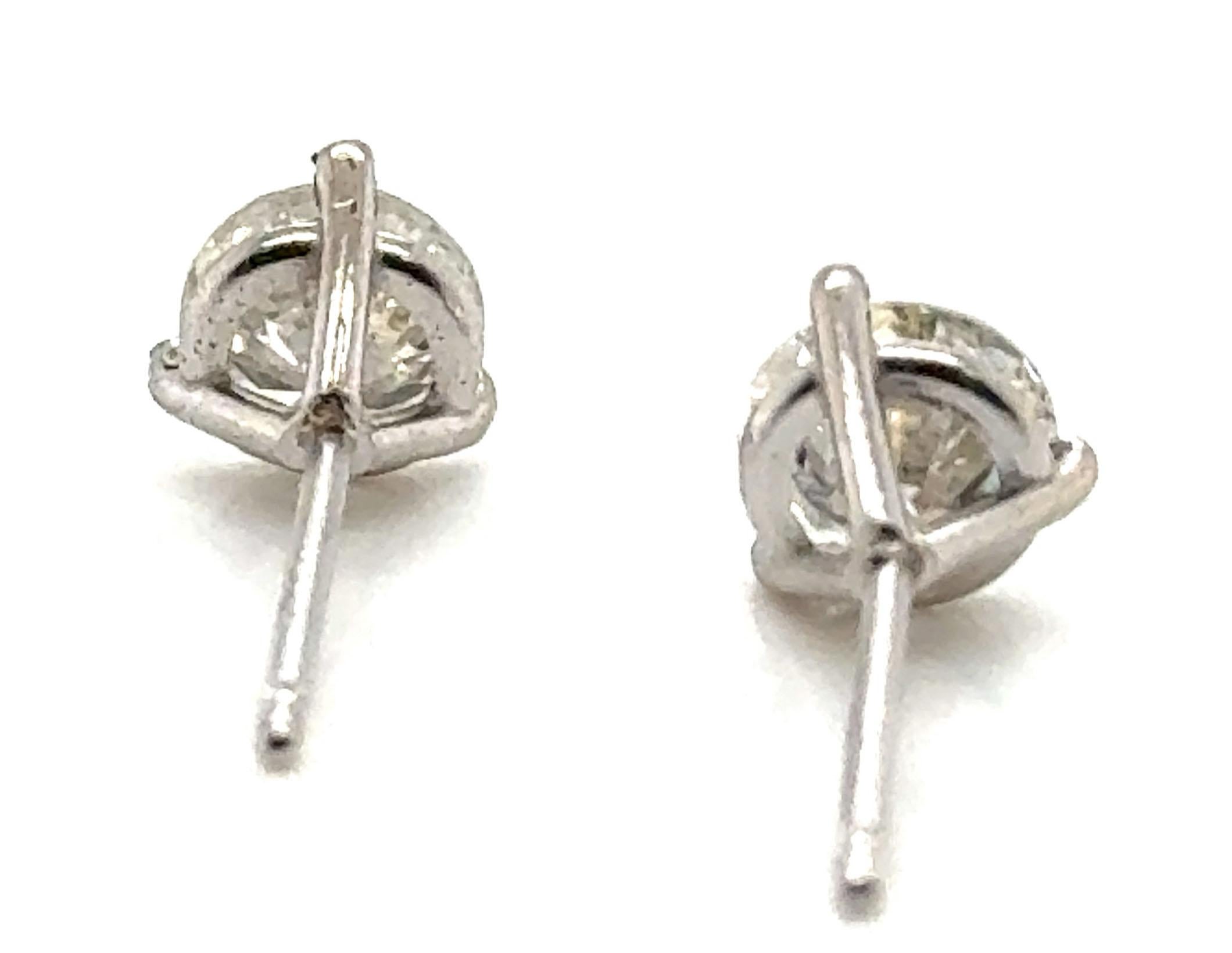 Taglio rotondo Orecchini con diamanti mineralizzati Diamonds Mine 1 Carat Size G/VS Martini PushBack 1ct in vendita