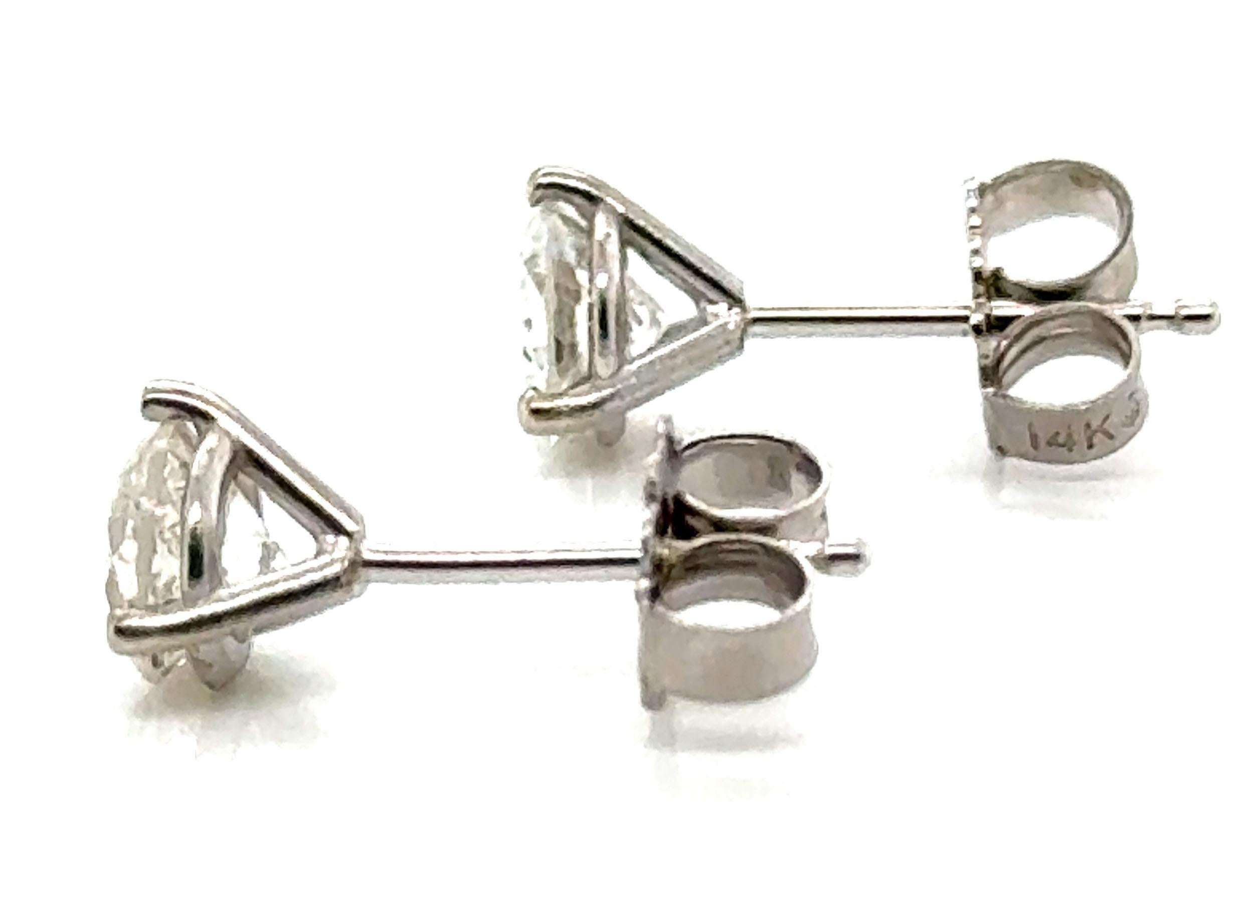 Orecchini con diamanti mineralizzati Diamonds Mine 1 Carat Size G/VS Martini PushBack 1ct In condizioni Nuovo in vendita a Dearborn, MI