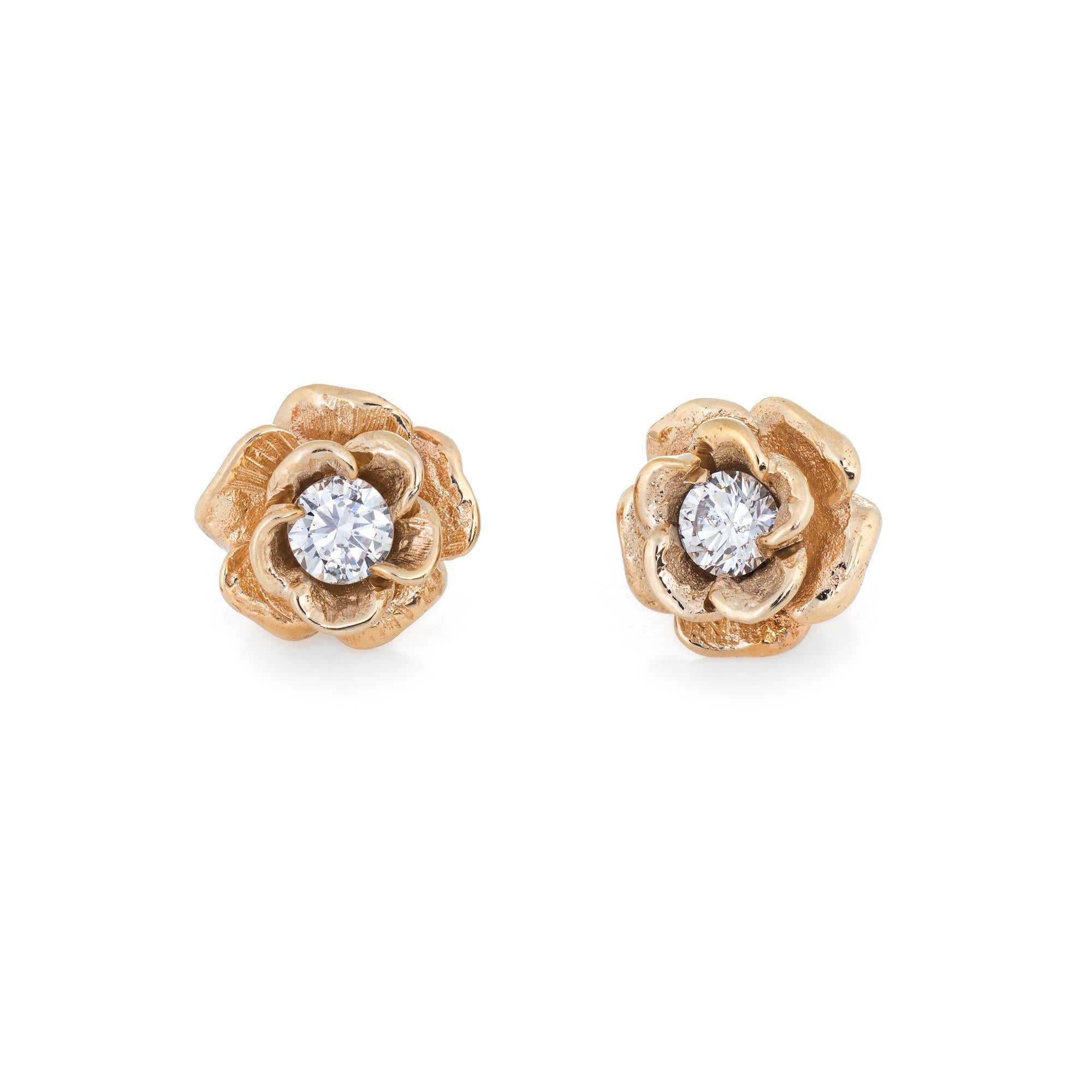 antique diamond stud earrings