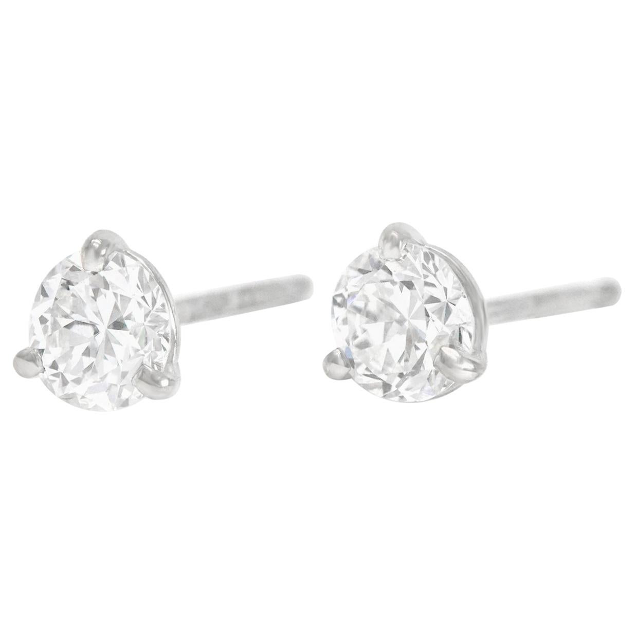 Diamond Stud Gold Earrings