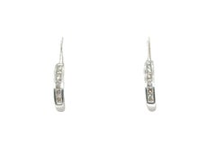 Clou d'oreille diamant demi-rondelle Mined .25ct Platinum 14K White Gold