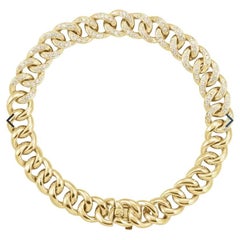 Diamond Studded Curb Chain Bracelet