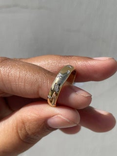 Unisex Diamond Celestial Dome Band Ring in 18kt Solid Yellow Gold