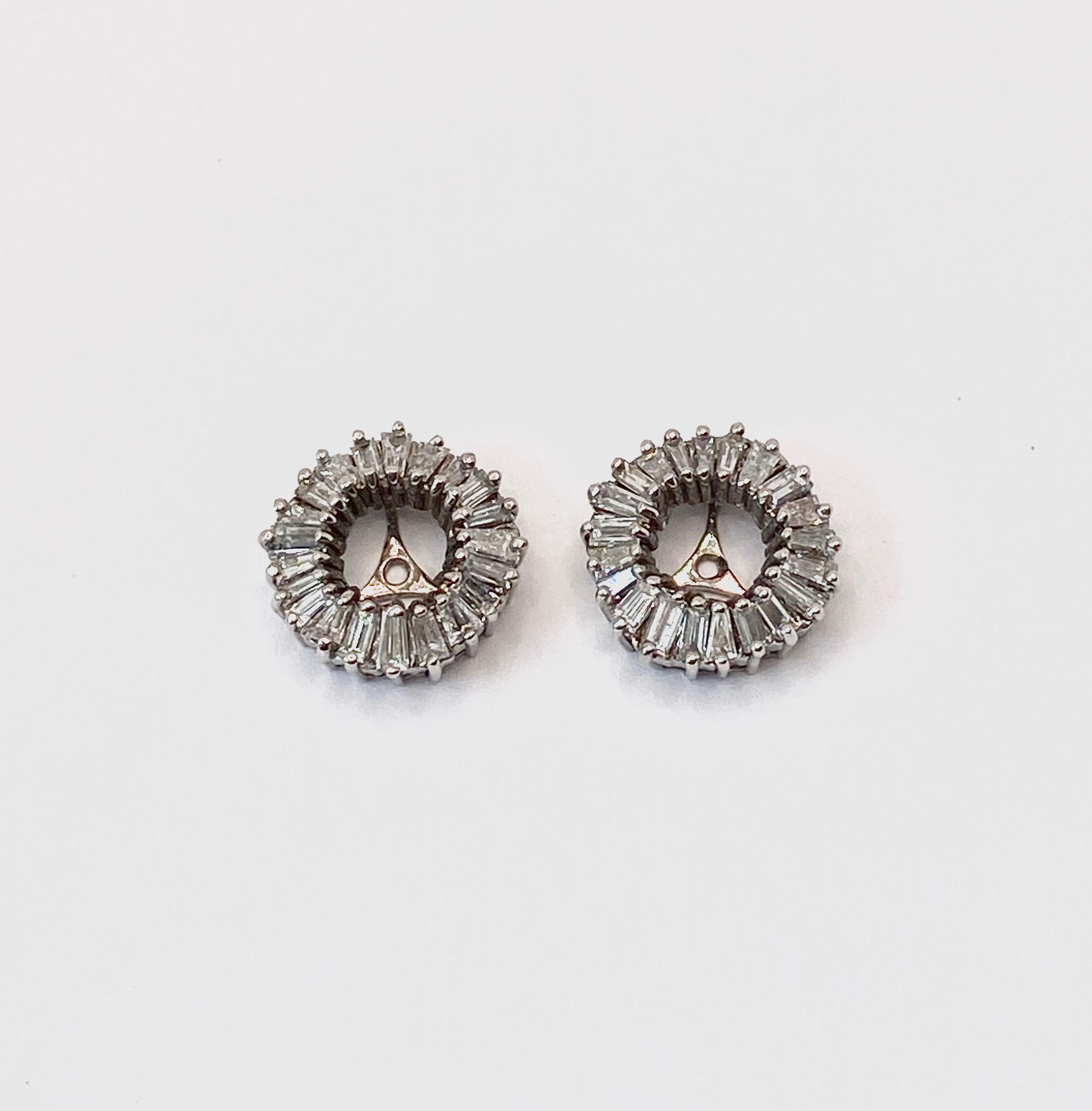 Mixed Cut Diamond Studs 70 Cts with Crazy Jacket For Sale