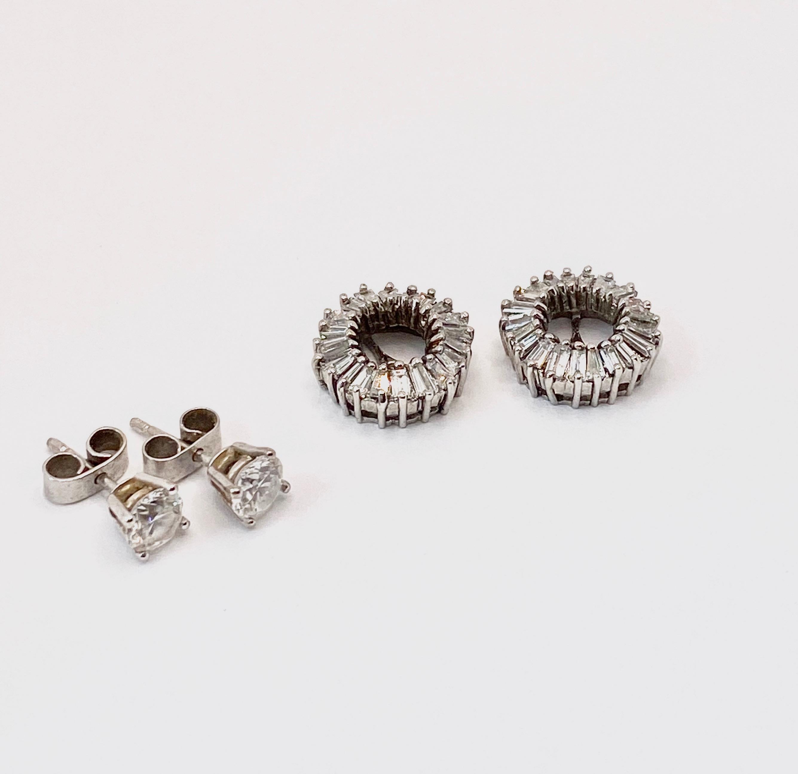 Diamond Studs 70 Cts with Crazy Jacket In New Condition For Sale In Cali, CO