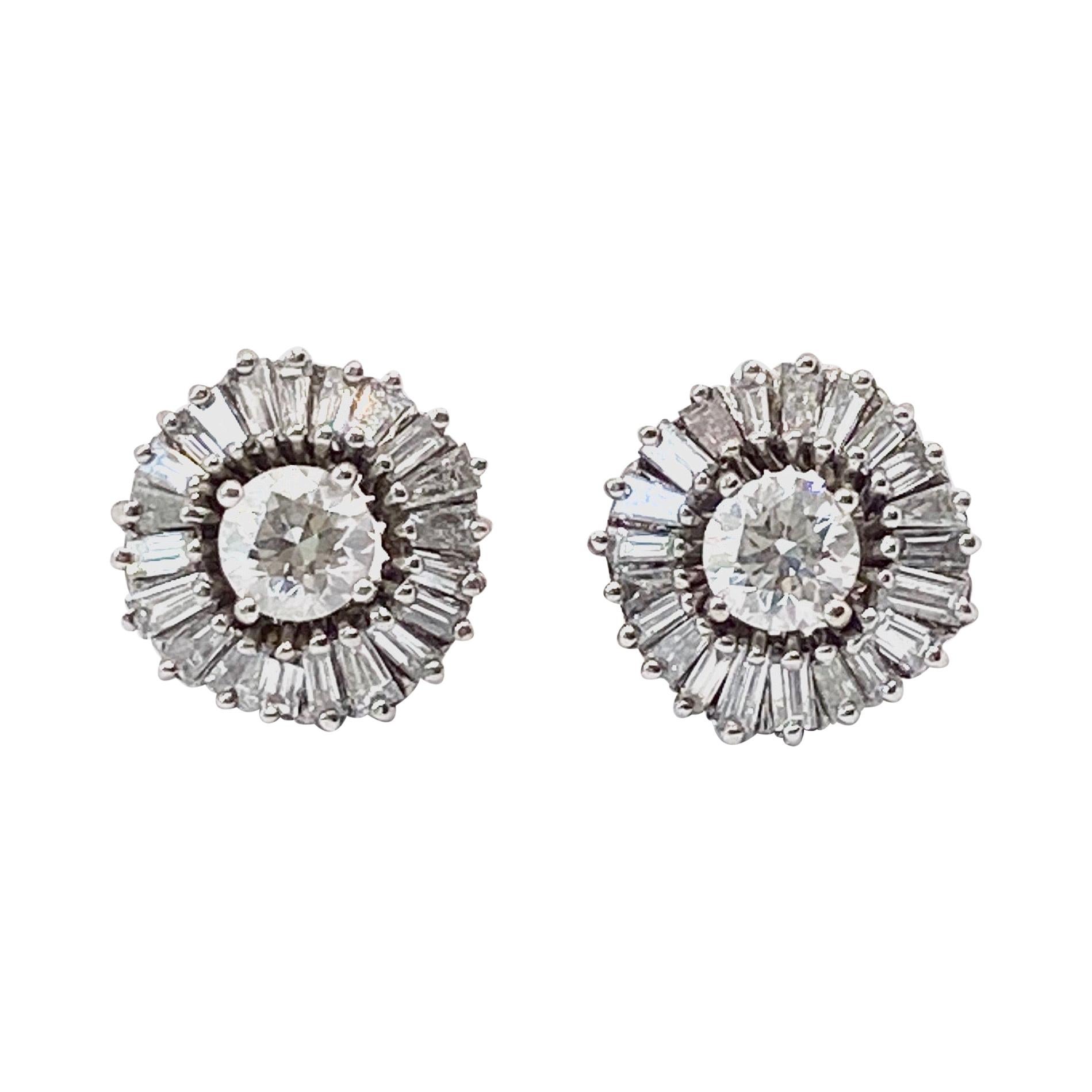 Diamond Studs 70 Cts with Crazy Jacket For Sale