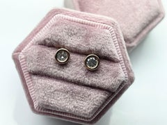Diamond studs bezel studs 18KT gold Lovely on ears Youth studs certified