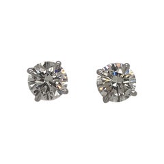 Diamond Studs Earrings, 4.02 Carat, E-F SI3-I1