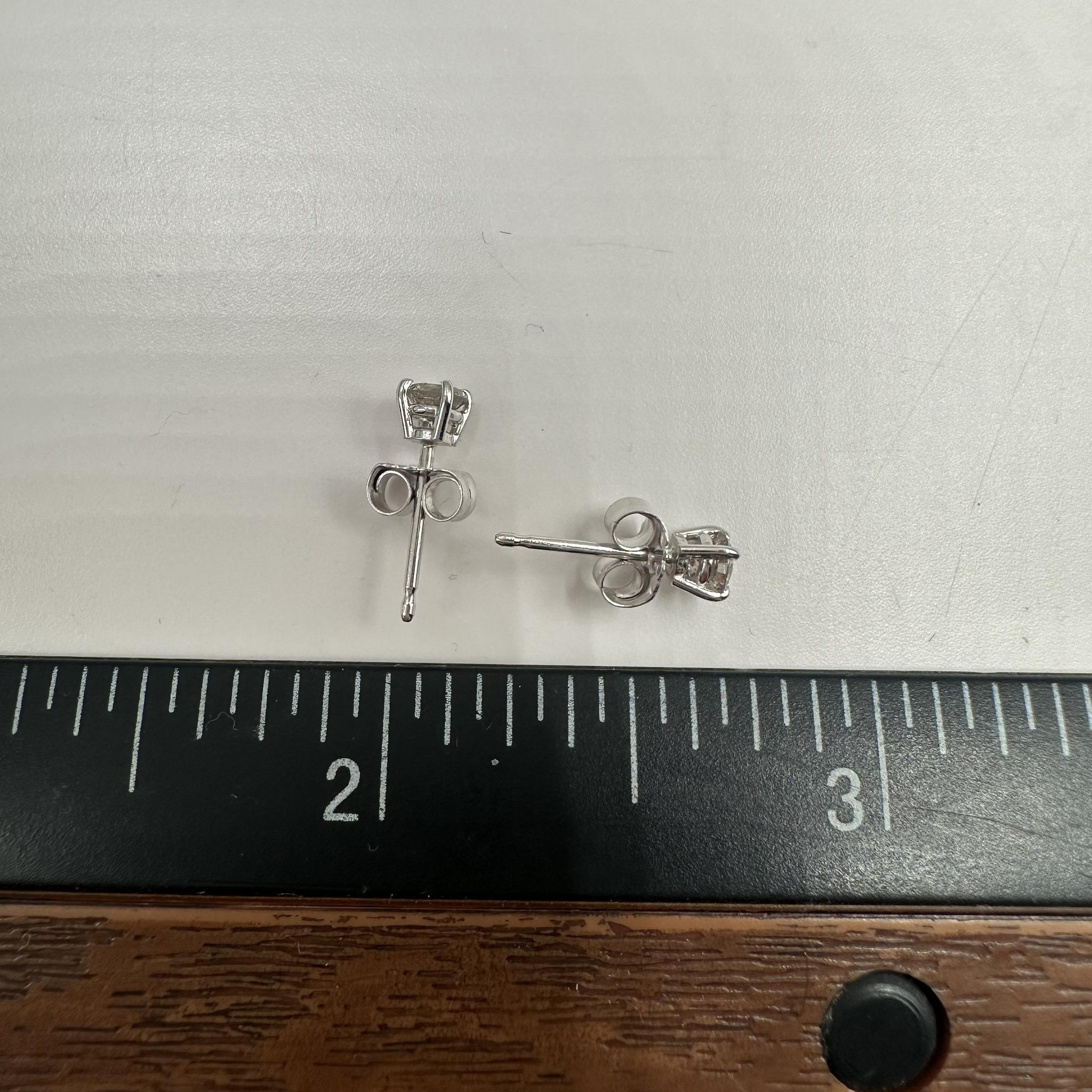 Diamant-Ohrstecker aus 14kt Weißgold - 0,25ctw Champagne Diamanten, Push Backs, Neu für Damen oder Herren im Angebot