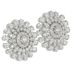 Diamond Sunburst Stud Earrings 3.15 Carat