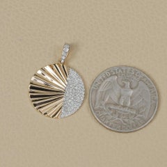 Diamond Sunray Pendant 14kt Yellow Gold Fine Jewelry Mother's Day Gift