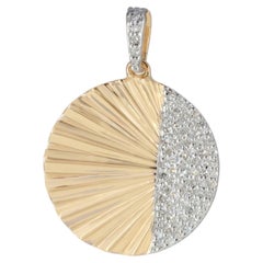 Diamond Sunray Pendant 14kt Yellow Gold Fine Jewelry Mother's Day Gift