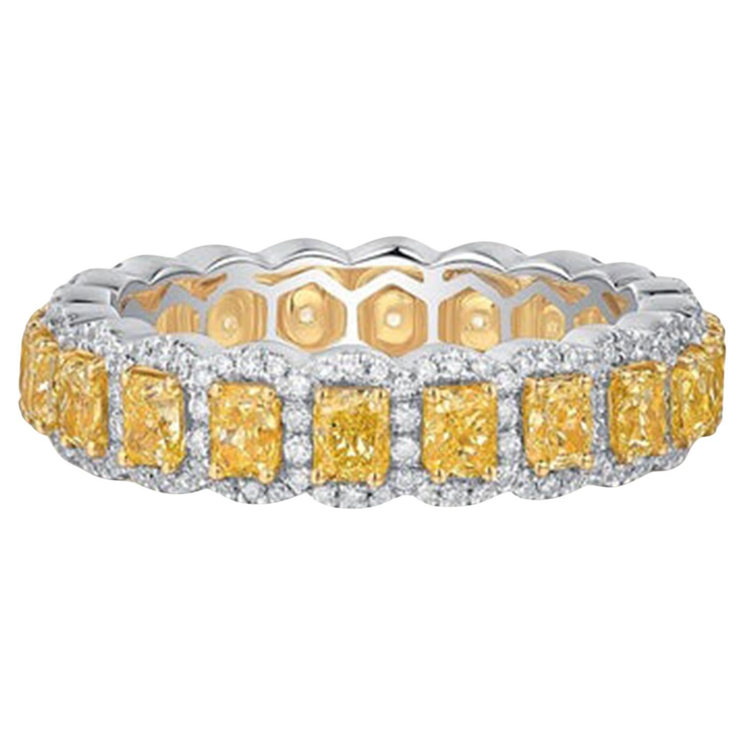 Anello di eternità con diamante Sweet Forever in oro giallo 18K