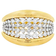 Bracelet tourbillon en or jaune 14K avec 0.80 carats Taille 7