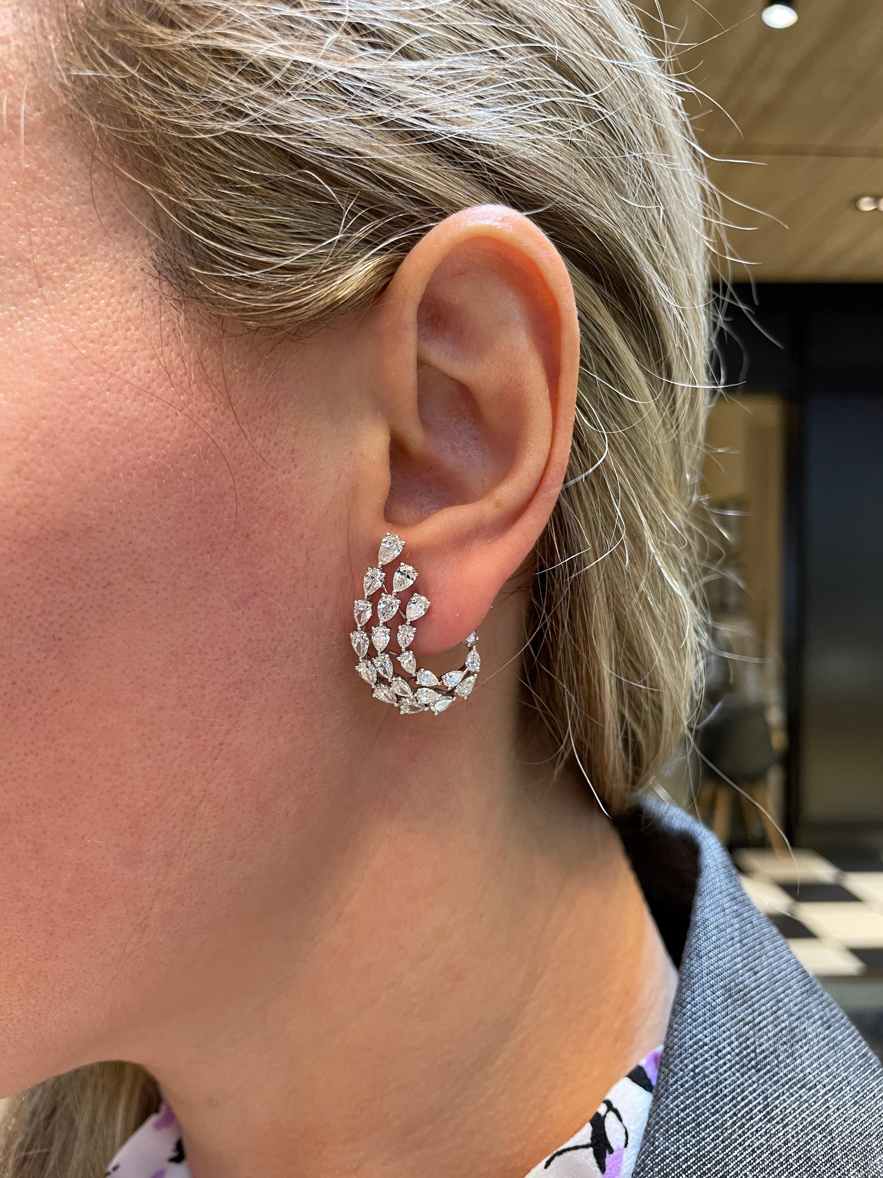 Diamant-Ohrringe mit Wirbeln im Angebot 6