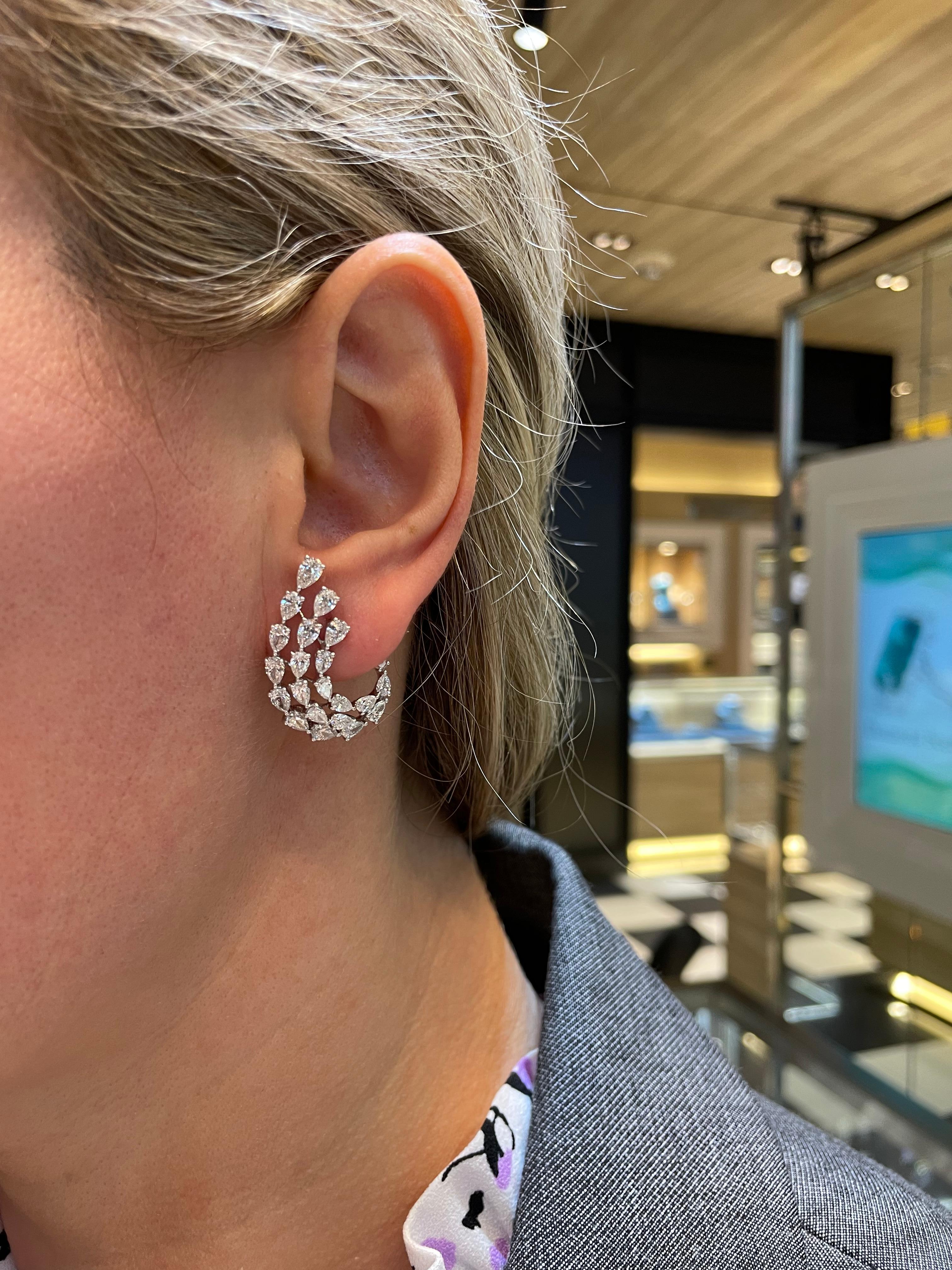 Diamant-Ohrringe mit Wirbeln im Angebot 7
