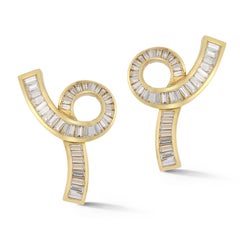 Diamond Swirl Earrings
