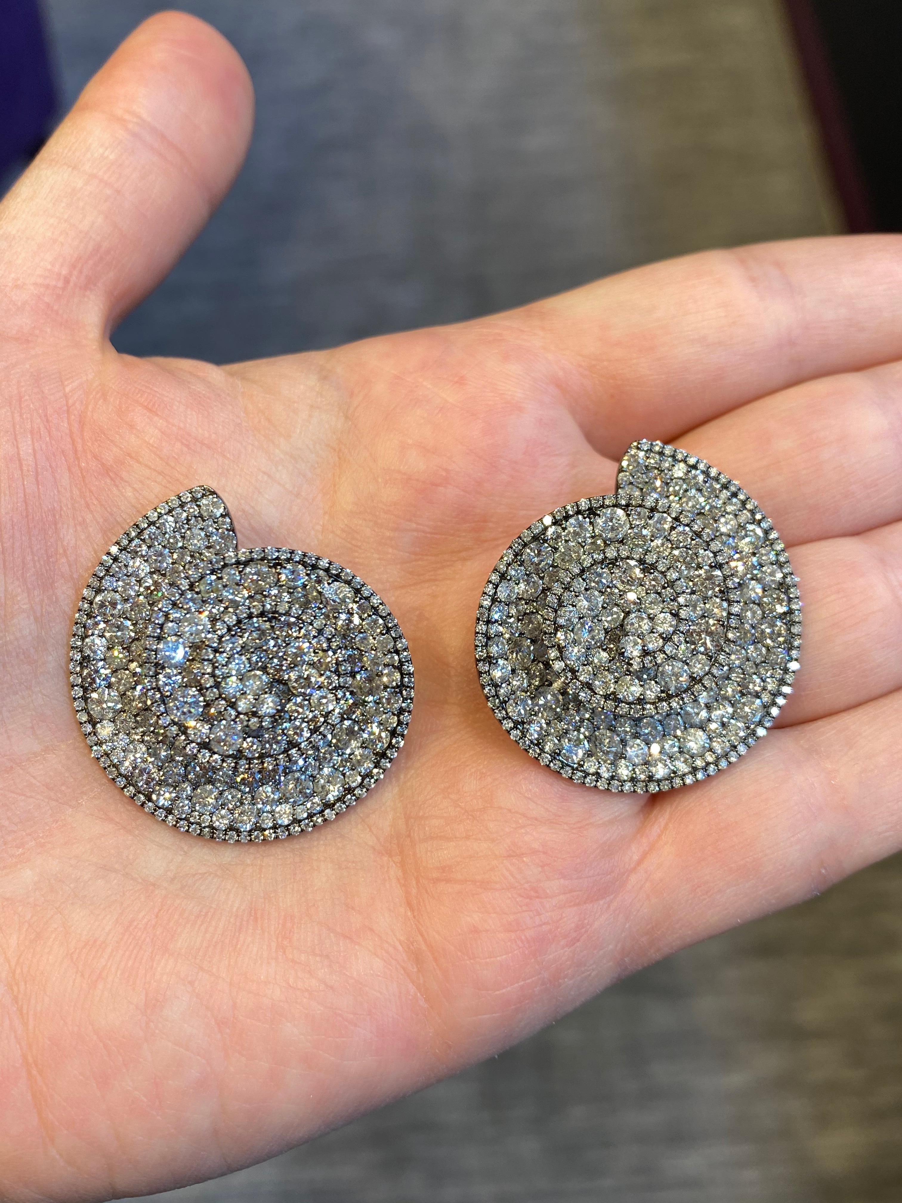 Diamond Swirl Earrings 2