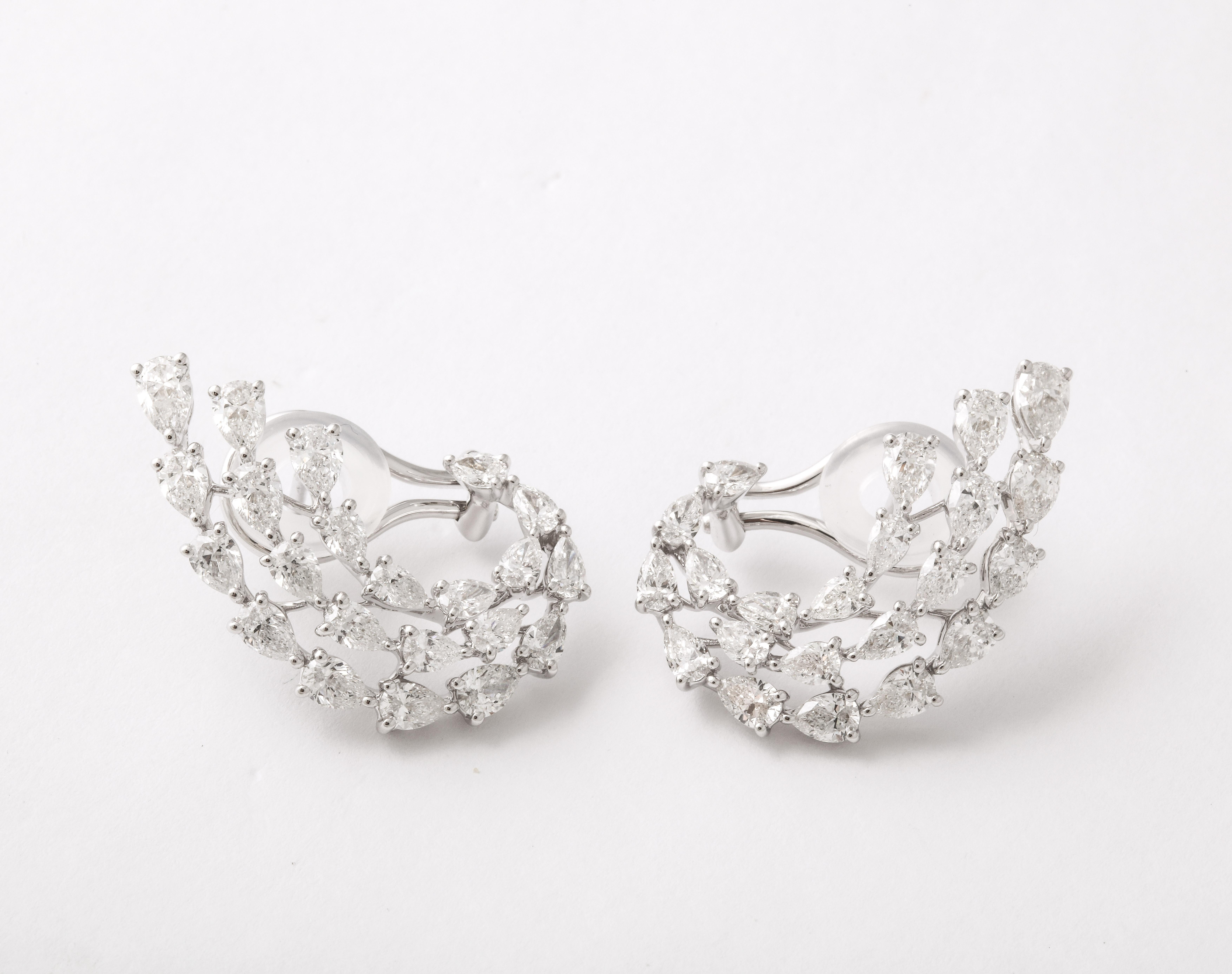 Diamant-Ohrringe mit Wirbeln im Angebot 3